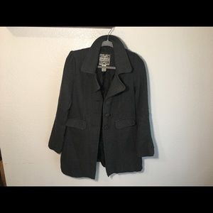 Dark Gray Coat with Collar